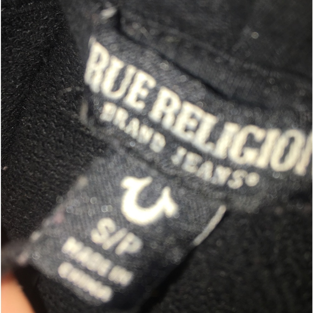 Small black and white true religion hoodie